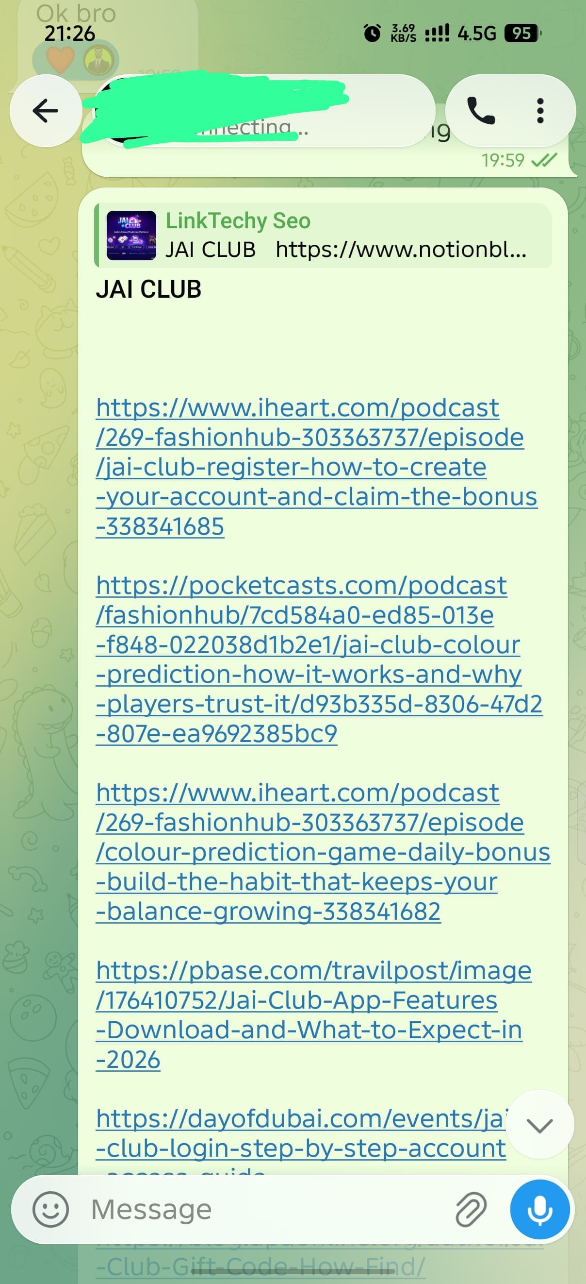 Real LinkTechy client feedback screenshot 2